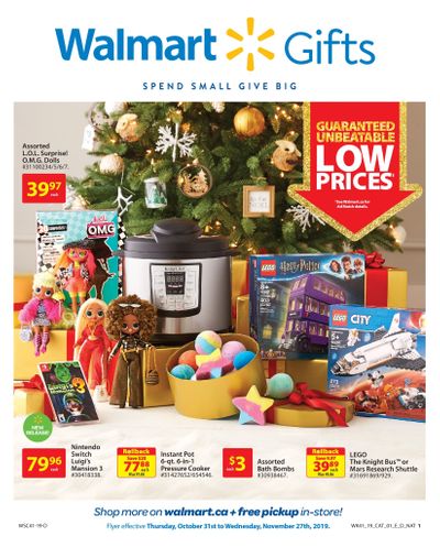 Walmart Gifts Catalogue October 31 to November 27