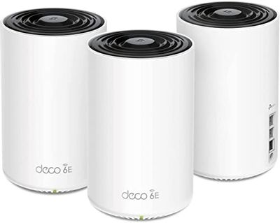 TP-Link Deco AXE5400 Tri-Band WiFi 6E Mesh System(Deco XE75 Pro) - 2.5G WAN/LAN Port, Covers up to 7200 Sq.Ft, Replaces WiFi Router and Extender, AI-Driven Mesh, New 6GHz Band, 3-Pack $499.99 (Reg $582.98)