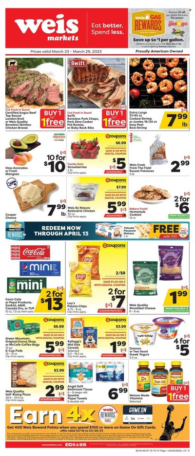 Weis (MD, NY, PA) Weekly Ad Flyer Specials March 23 to March 29, 2023
