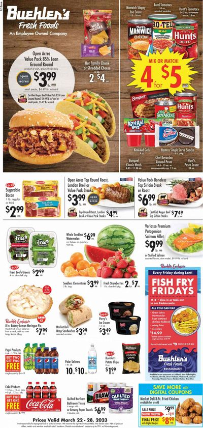 Buehler's (OH) Weekly Ad Flyer Specials March 22 to March 28, 2023