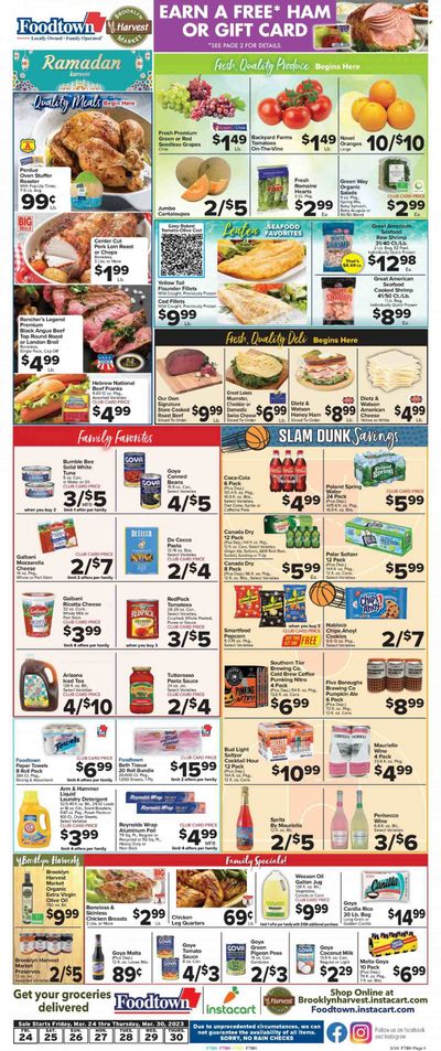 Foodtown (NJ, NY, PA) Weekly Ad Flyer Specials March 24 to March 30, 2023
