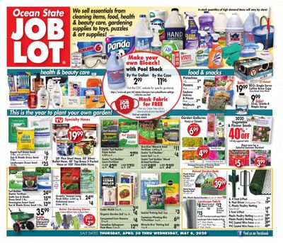 Ocean State Job Lot Weekly Ad & Flyer April 30 to May 6