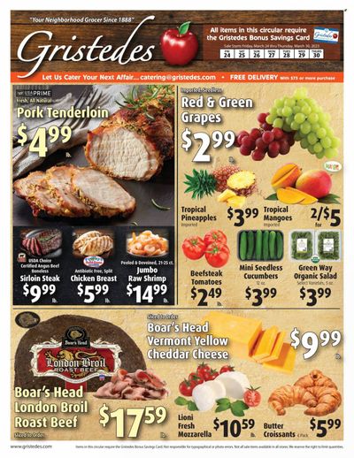 Gristedes (NY) Weekly Ad Flyer Specials March 24 to March 30, 2023