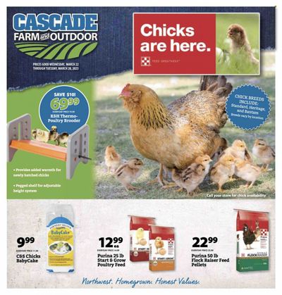 Cascade Farm And Outdoor (OR, WA) Weekly Ad Flyer Specials March 22 to March 28, 2023