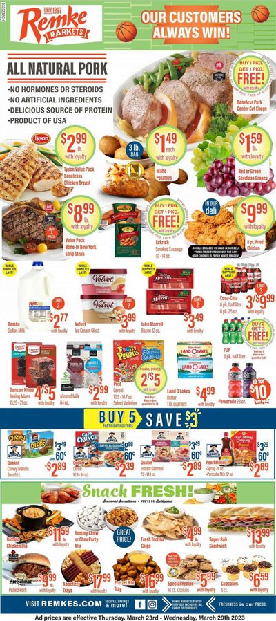 Remke (OH) Weekly Ad Flyer Specials March 23 to March 29, 2023