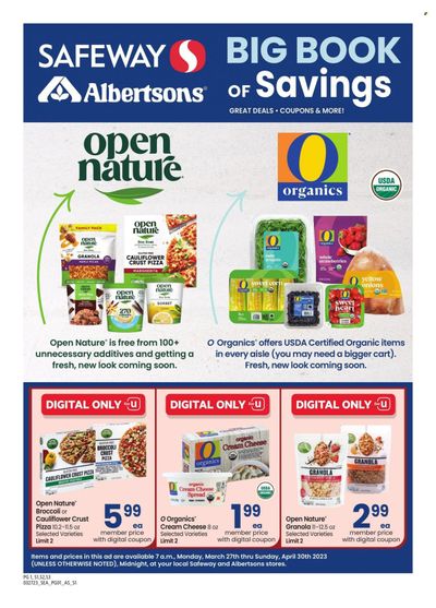 Safeway (WA) Weekly Ad Flyer Specials March 27 to April 30, 2023