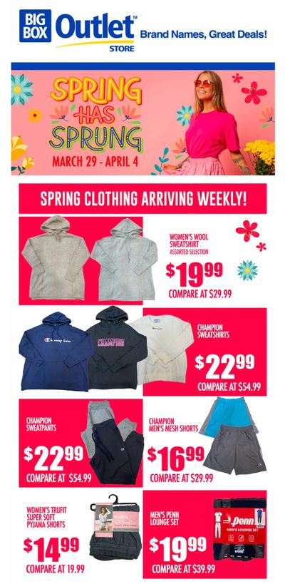 Big Box Outlet Store Flyer March 29 to April 4