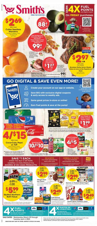 Smith's (AZ, ID, MT, NM, NV, UT, WY) Weekly Ad Flyer Specials March 29 to April 4, 2023