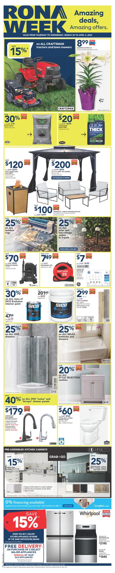 Rona (West) Flyer March 30 to April 5