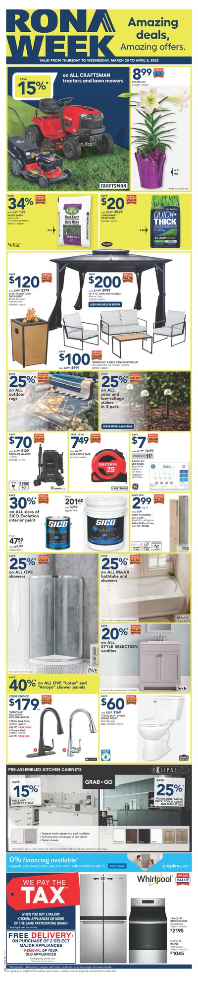 Rona (ON) Flyer March 30 to April 5