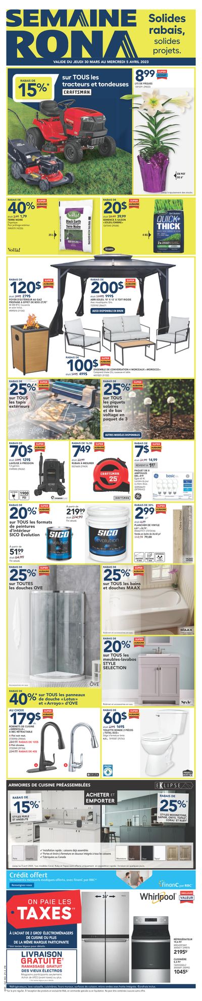 Rona (QC) Flyer March 30 to April 5