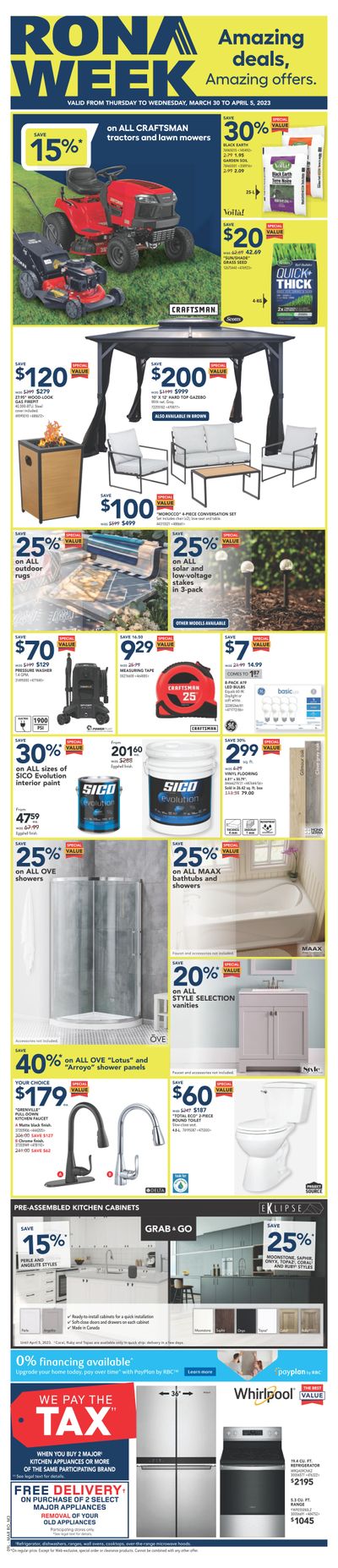 Rona (Atlantic) Flyer March 30 to April 5