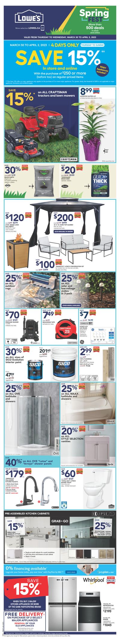 Lowe's (West) Flyer March 30 to April 5