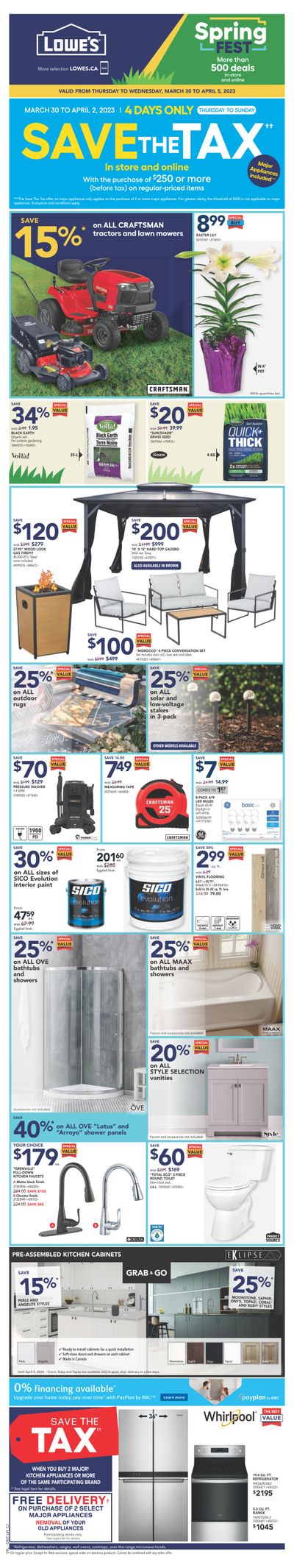 Lowe's (ON) Flyer March 30 to April 5