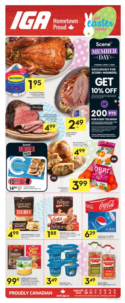 IGA (SK, MB & ON) Flyer March 30 to April 5