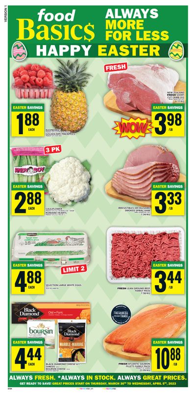 Food Basics Flyer March 30 to April 5