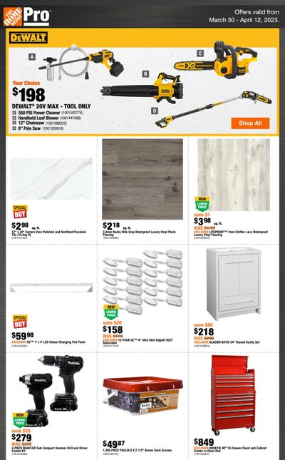 Home Depot Pro Flyer March 30 to April 12