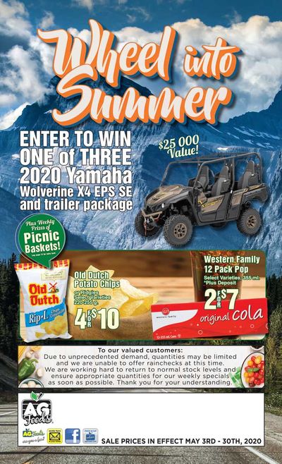 AG Foods Wheel into Summer Flyer May 3 to 30