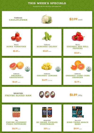 Quality Greens Flyer March 29 to April 4