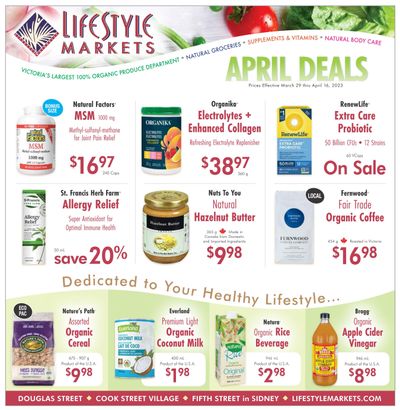 Lifestyle Markets Flyer March 29 to April 16