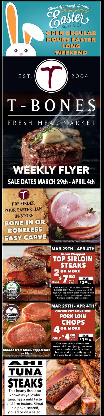 T-Bone's Flyer March 29 to April 4