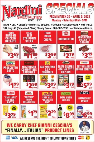 Nardini Specialties Flyer March 30 to April 5