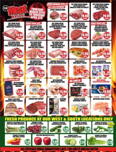 M.R. Meat Market Flyer March 30 to April 6