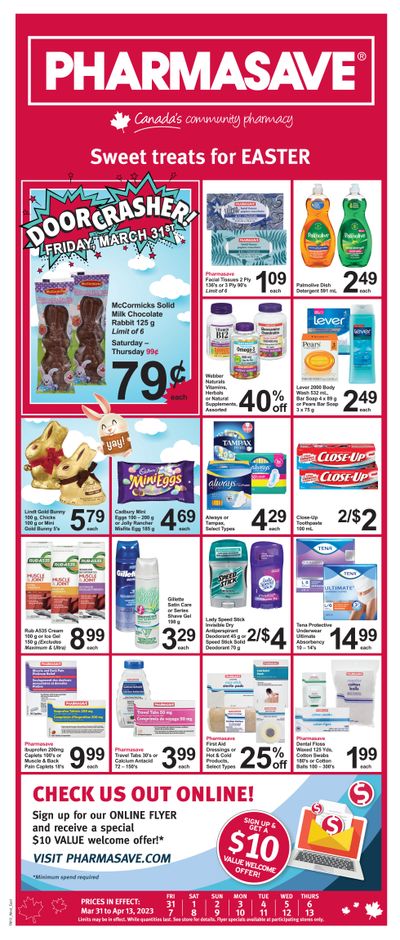 Pharmasave (ON & West) Flyer March 31 to April 13