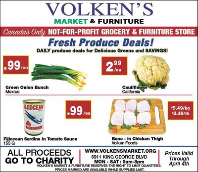 Volken's Market & Furniture Flyer March 29 to April 4