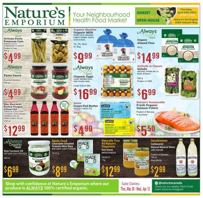 Nature's Emporium Bi-Weekly Flyer March 30 to April 12