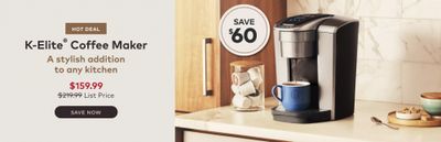Keurig Canada Deals: Save $60 OFF K-Elite Single Serve Coffee Maker + $80 OFF K-Supreme Plus Smart Single Serve Coffee Maker