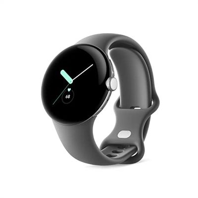 Google Pixel Watch, Polished Silver Stainless Steel Case, Active Band in Charcoal, WiFi/BT, 41mm $398.24 (Reg $449.99)