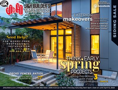 J&H Builder's Warehouse Flyer March 30 to April 12