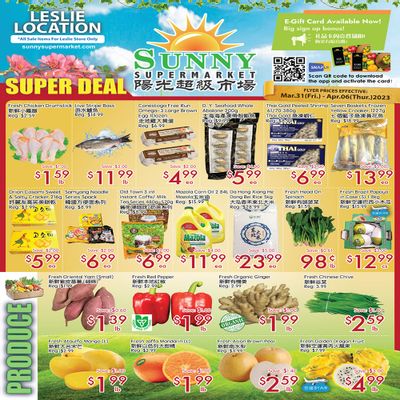Sunny Supermarket (Leslie) Flyer March 31 to April 6