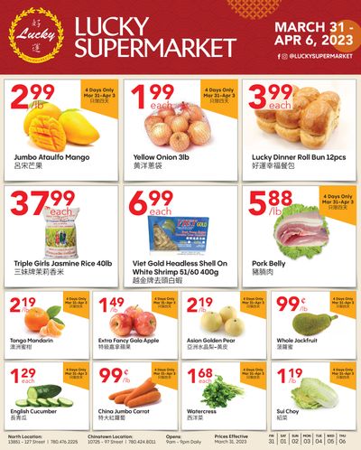 Lucky Supermarket (Edmonton) Flyer March 31 to April 6