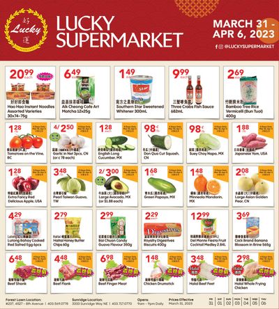 Lucky Supermarket (Calgary) Flyer March 31 to April 6