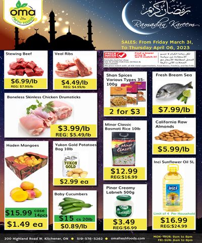 Oma Fresh Foods Flyer March 31 to April 6