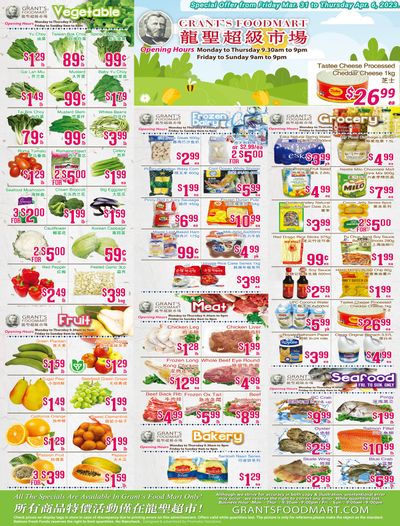 Grant's Food Mart Flyer March 31 to April 6