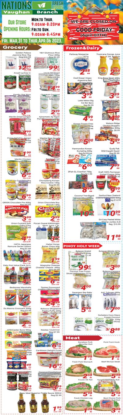 Nations Fresh Foods (Vaughan) Flyer March 31 to April 6