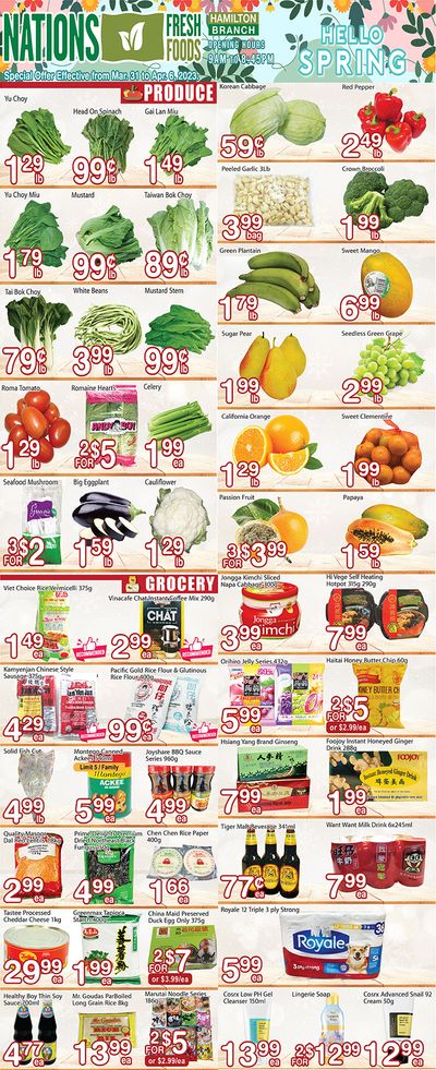 Nations Fresh Foods (Hamilton) Flyer March 31 to April 6
