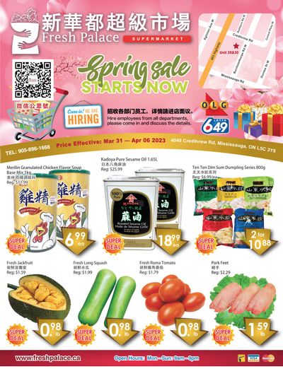 Fresh Palace Supermarket Flyer March 31 to April 6