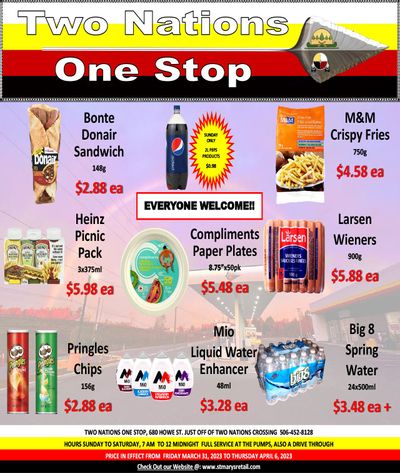 Two Nations One Stop Flyer March 31 to April 6