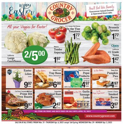 Country Grocer Flyer March 31 to April 6