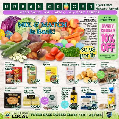 Urban Grocer Flyer March 31 to April 6