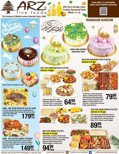 Arz Fine Foods Flyer March 31 to April 6