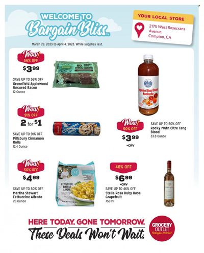 Grocery Outlet (CA, ID, OR, PA, WA) Weekly Ad Flyer Specials March 29 to April 4, 2023