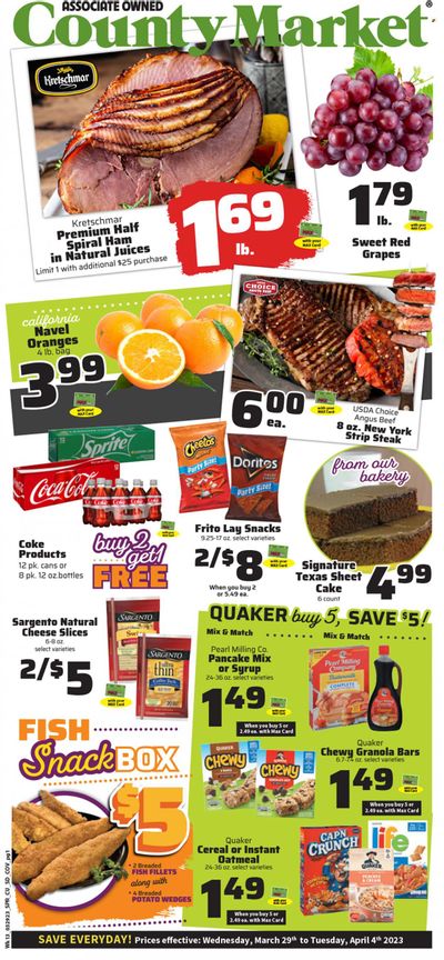 County Market (IL, IN, MO) Weekly Ad Flyer Specials March 29 to April 4, 2023