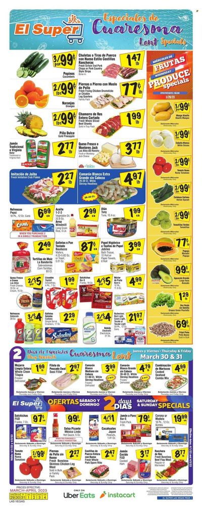 El Super (NV) Weekly Ad Flyer Specials March 29 to April 4, 2023