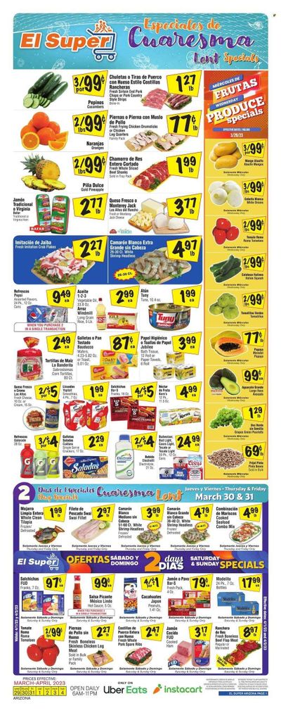 El Super (AZ) Weekly Ad Flyer Specials March 29 to April 4, 2023
