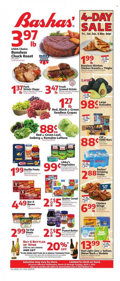 Bashas' (AZ) Weekly Ad Flyer Specials March 29 to April 4, 2023